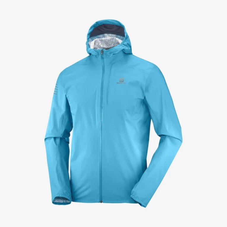 Turquoise Salomon Bonatti 2.5 L Waterproof Men's Shell Jackets | IE XF9872